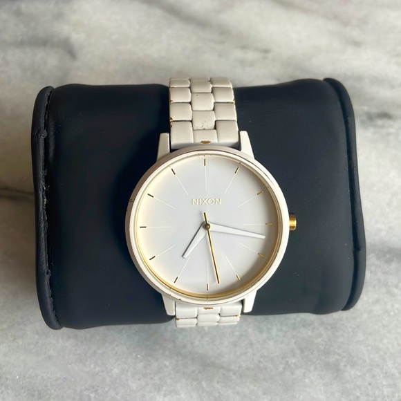 Womens Nixon The Kensington White & Gold Watch - Picture 2 of 4